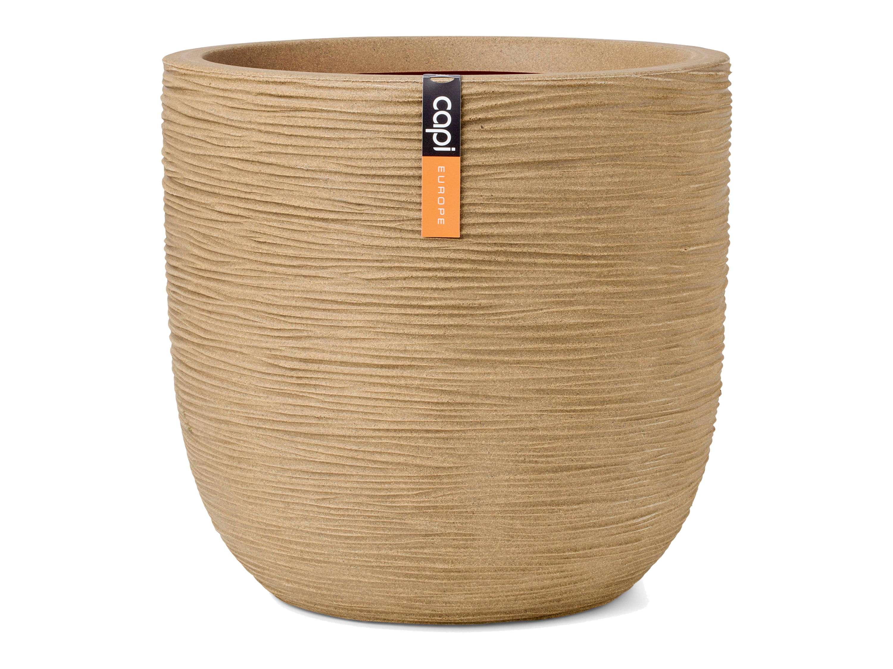 CAPI EUROPE Blumentopf, kugelförmig (35 x 34 cm, Beige)