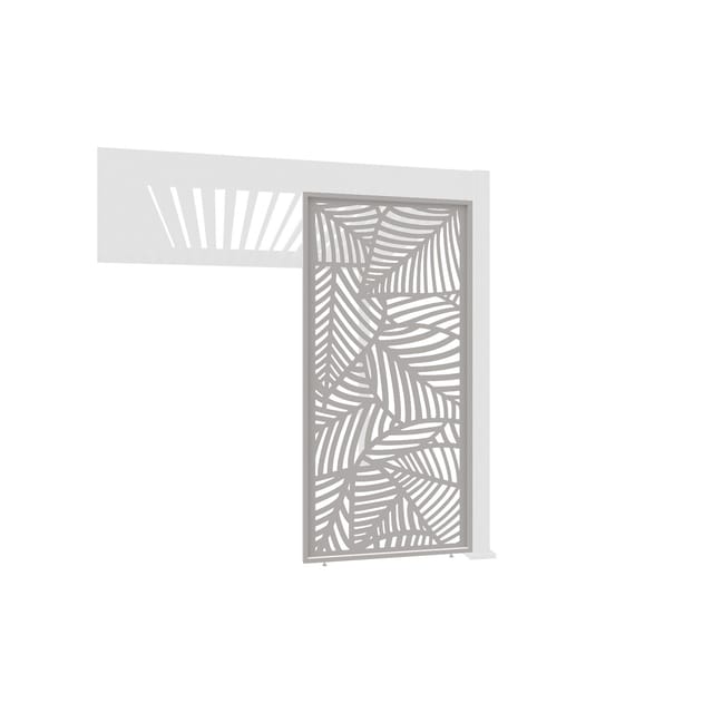 Weide Deko-Wand Blattdesign Ivory Sand Aluminium für Weide Pergola Seitenwand0.93 Meter