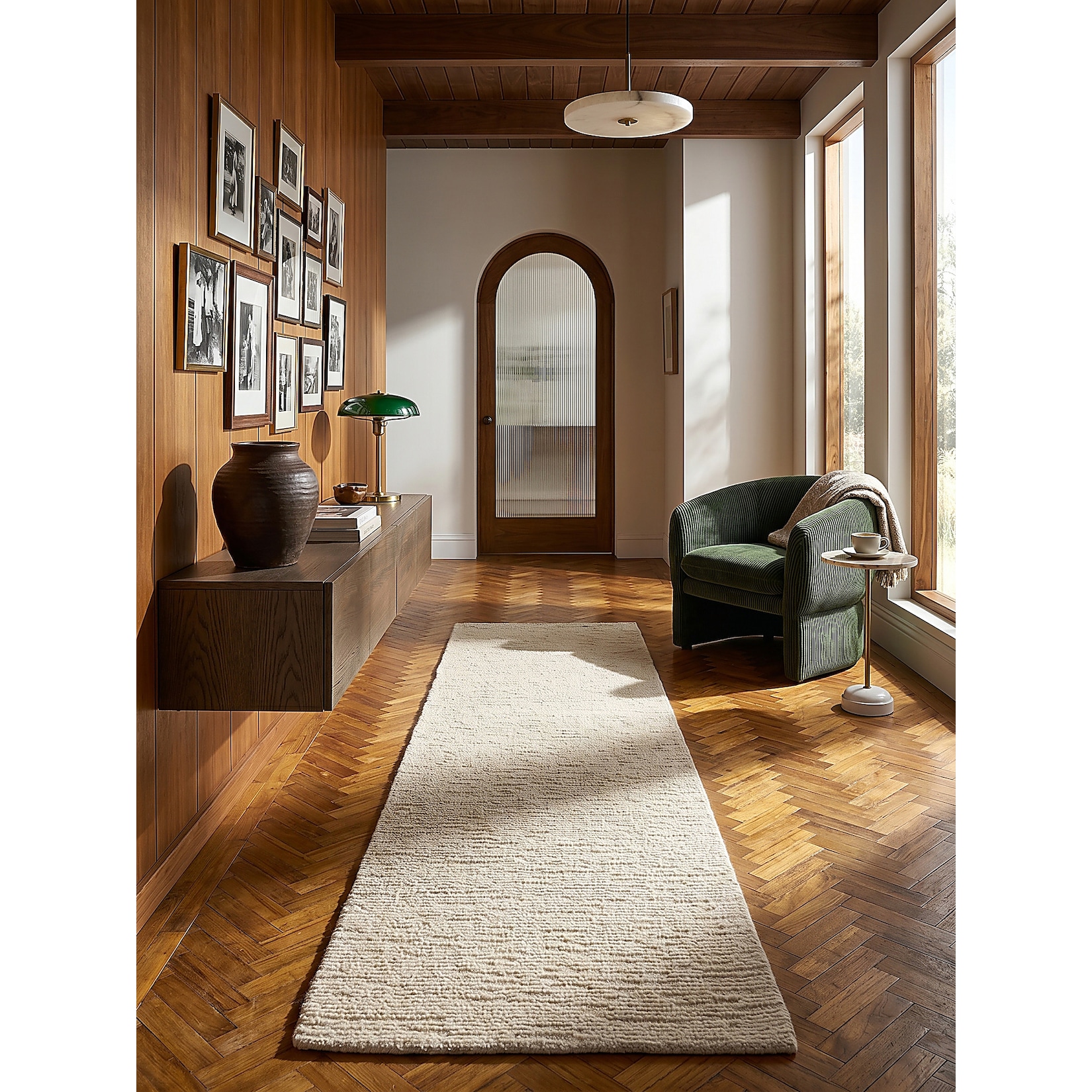Läufer uni Creme 80 x 230 cm - ALNE Kadima Design