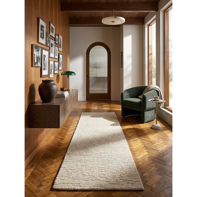 Läufer uni Creme 80 x 230 cm - ALNE Kadima Design
