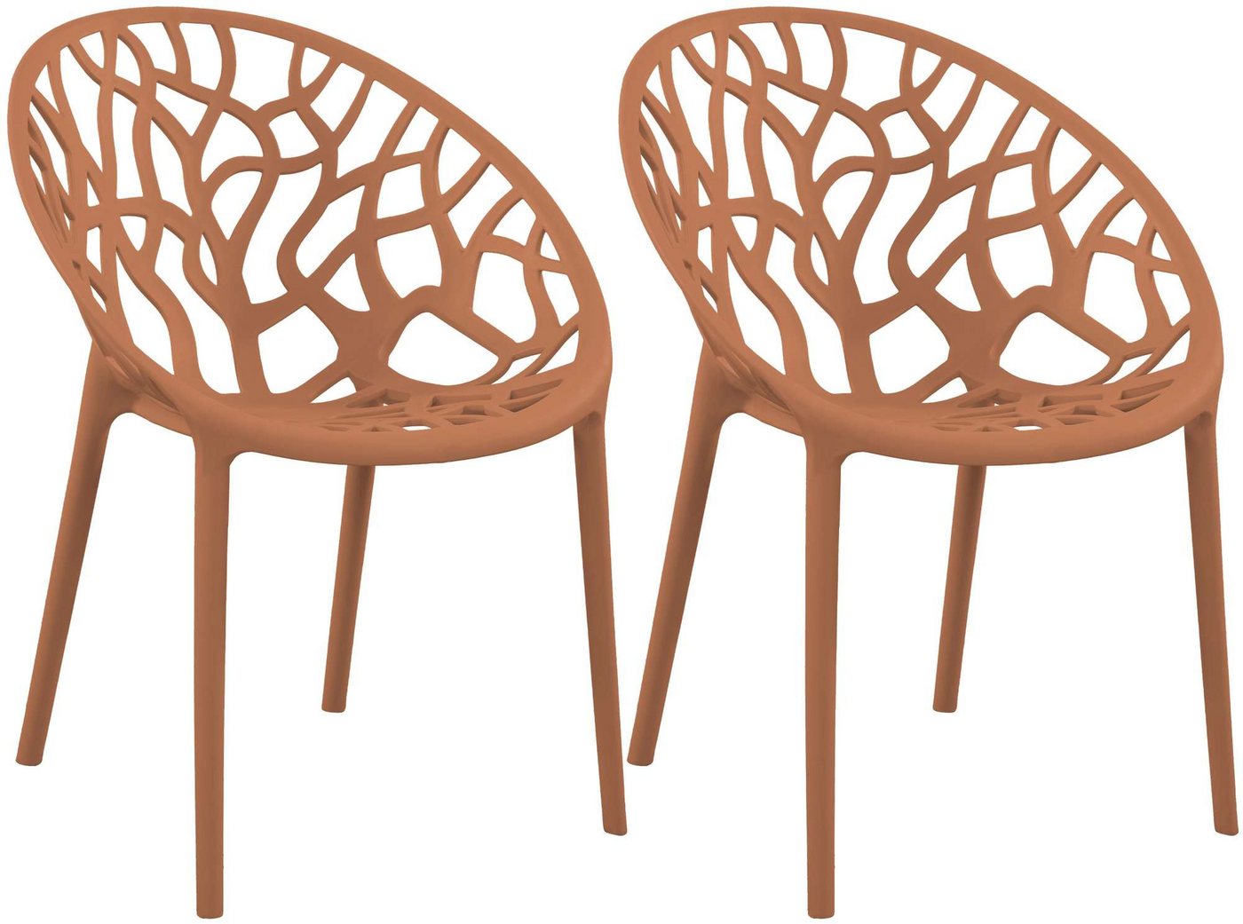 CLP 2er Set Stuhl Hope Farbe:terracotta
