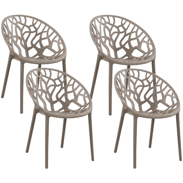 CLP 4er Set Stuhl Hope Farbe:taupe