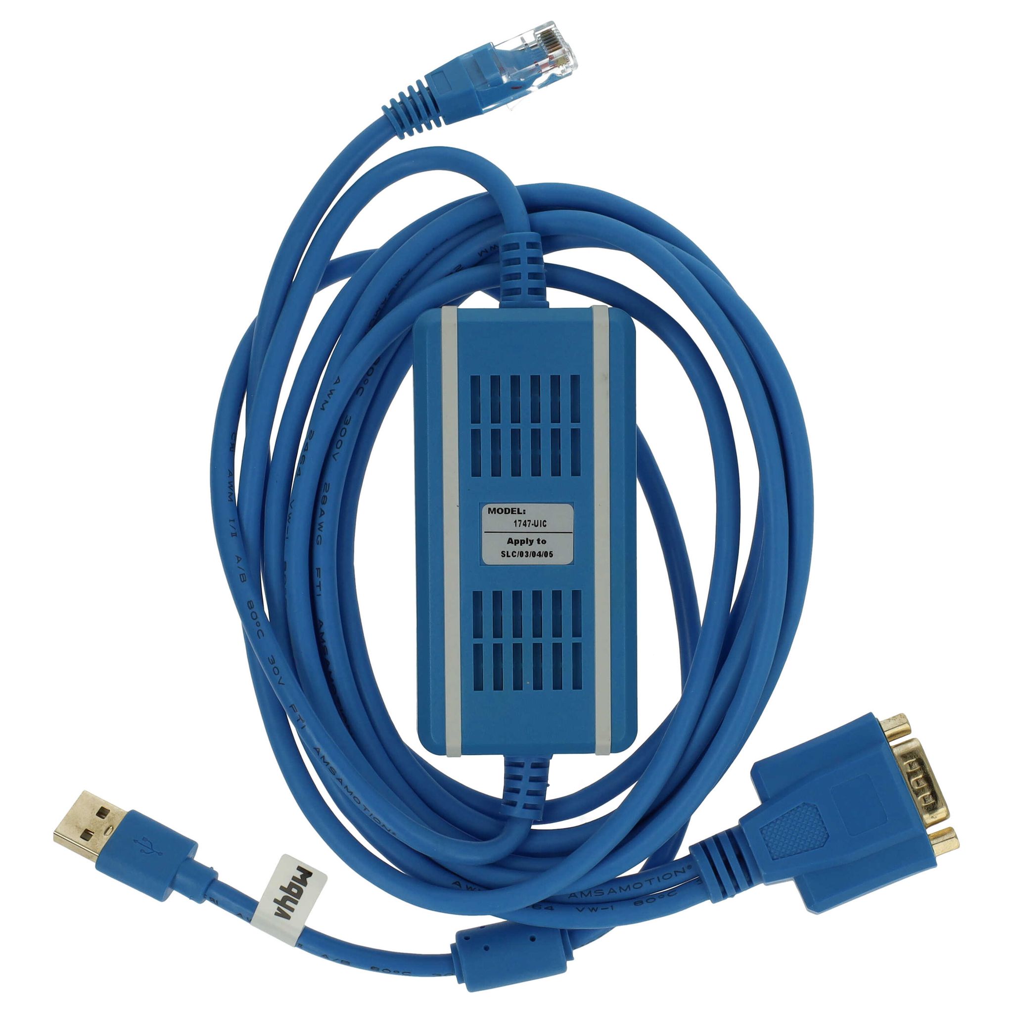 Vhbw Usb Programmierkabel Kompatibel Mit Allen Bradley Micrologix 1747-l534 1747-l533, Slc 5/00, 1747-l532 Funkgerät Mit Treiber Cd, Blau