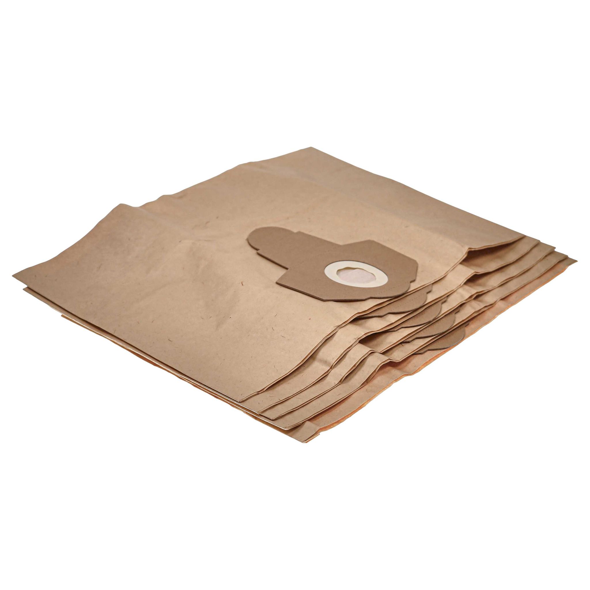 5x Staubsaugerbeutel Kompatibel Mit Einhell Hps 1300, Duo 1250, Nts 1500, Mx-vc 1215s, Hps 1300/1 Staubsauger - Papier, 47,5cm X 30cm Braun - Vhbw