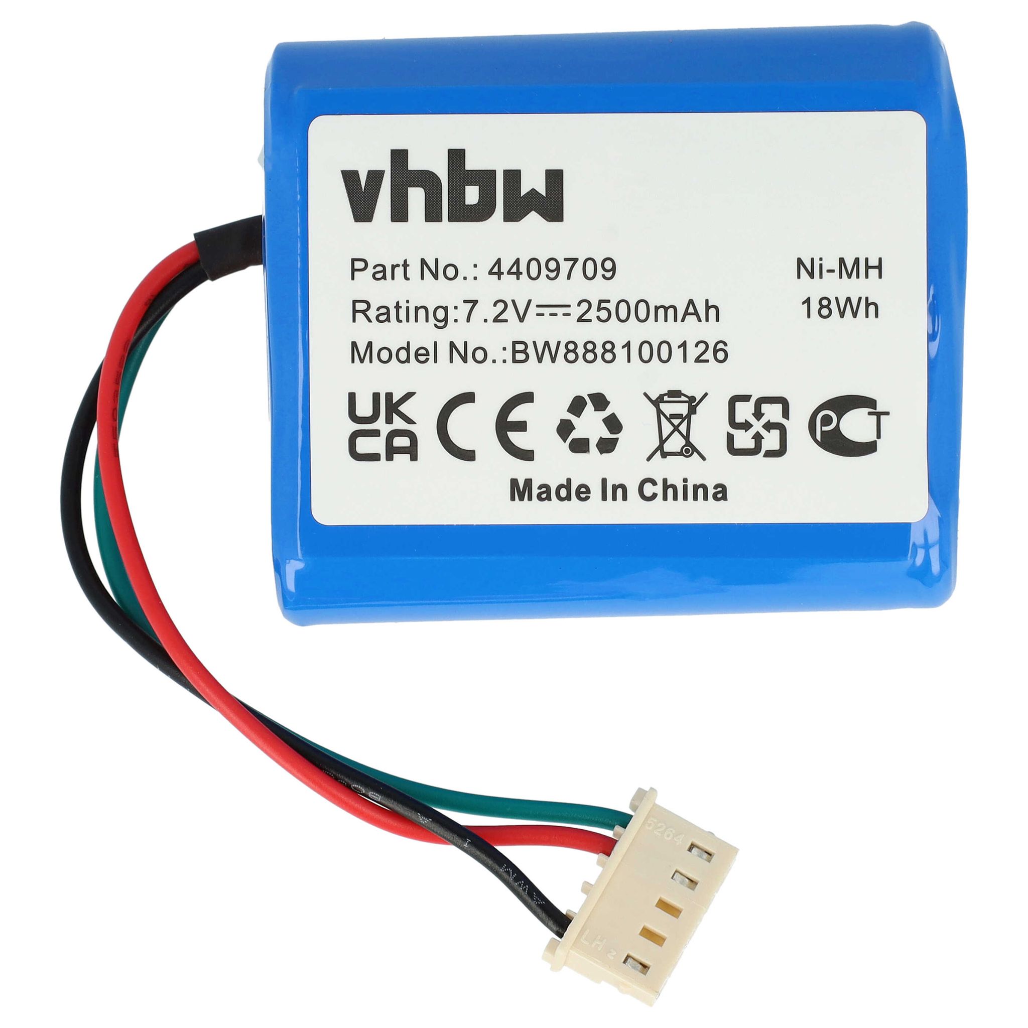 1x Akku Kompatibel Mit Irobot Mint Plus 5200b, Plus 5200c, Plus 5200 Home Cleaner Heimroboter (2500 Mah, 7,2 V, Nimh) - Vhbw