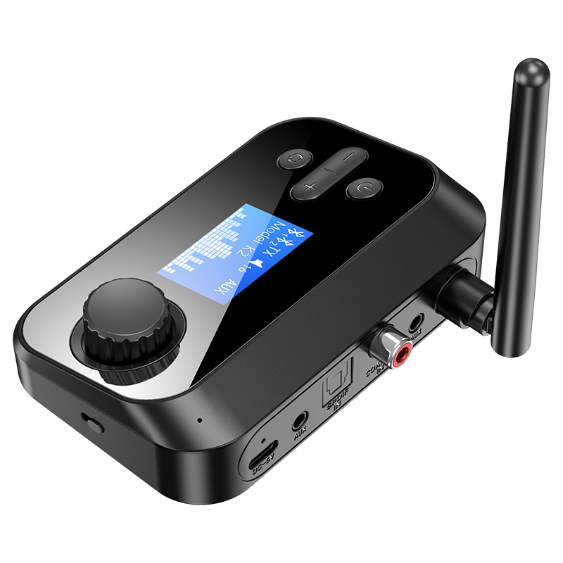 Glasfaser-koaxial-bluetooth-5.3-audioempfänger-sender-adapter Mit Tf-kartenleser Und Mp3-player (1x Draw Two)