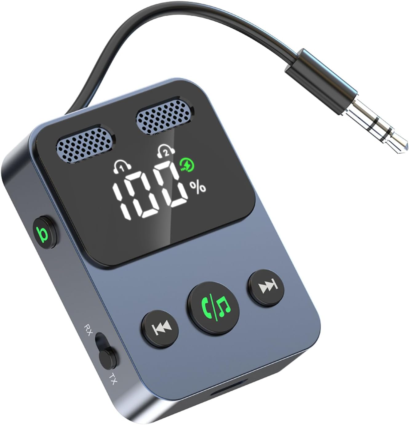 2-in-1-bluetooth 5.3-transmitter, 3,5-mm-audio, Kompatibel Mit Tv, Auto Und Flugzeug