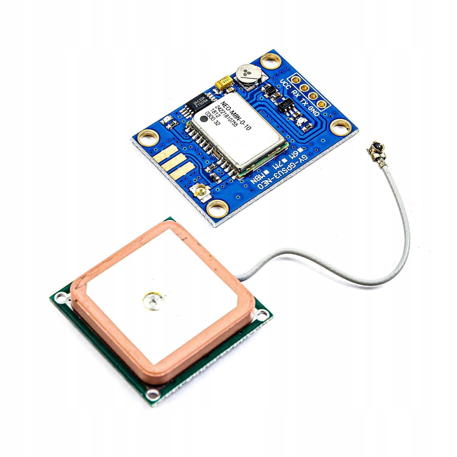 Gy-neo8m V2 – Gps Gnss Modul Mit Keramikantenne U-blox M8 72 Kanäle, Genauigkeit 2,5 M Drohnen Arduino