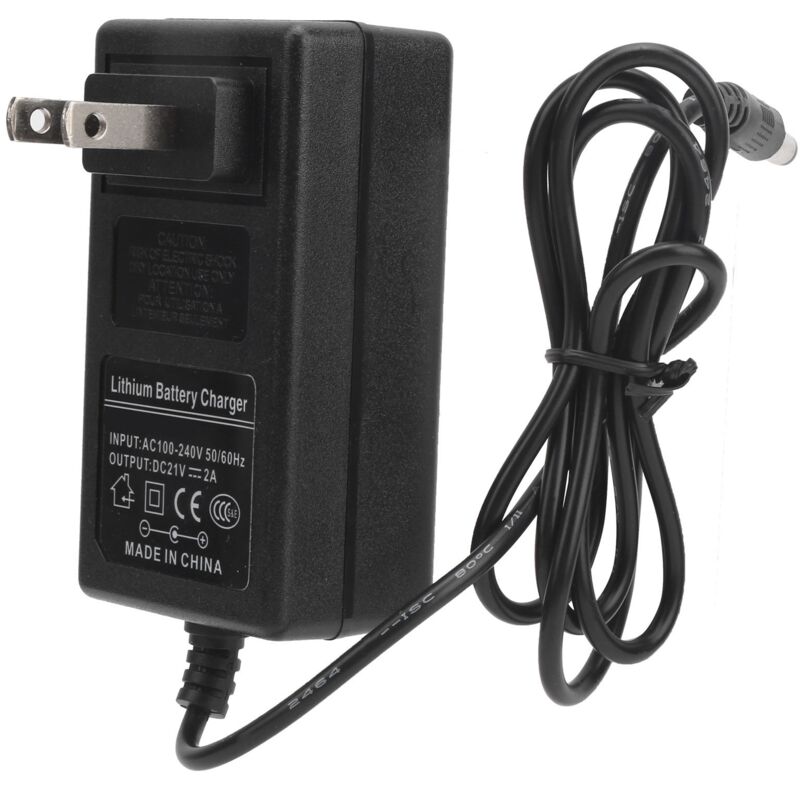 Chargeur De Batterie Lithium 21v 2a Avec Protection Contre Les Surtensions - Adaptateur Secteur Us 100‑240v