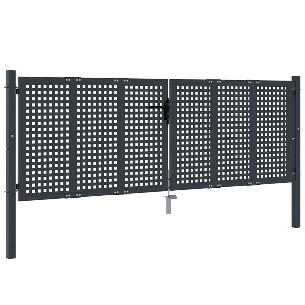 Maison Exclusive - Gartentor Anthrazit 300x75 Cm Stahl