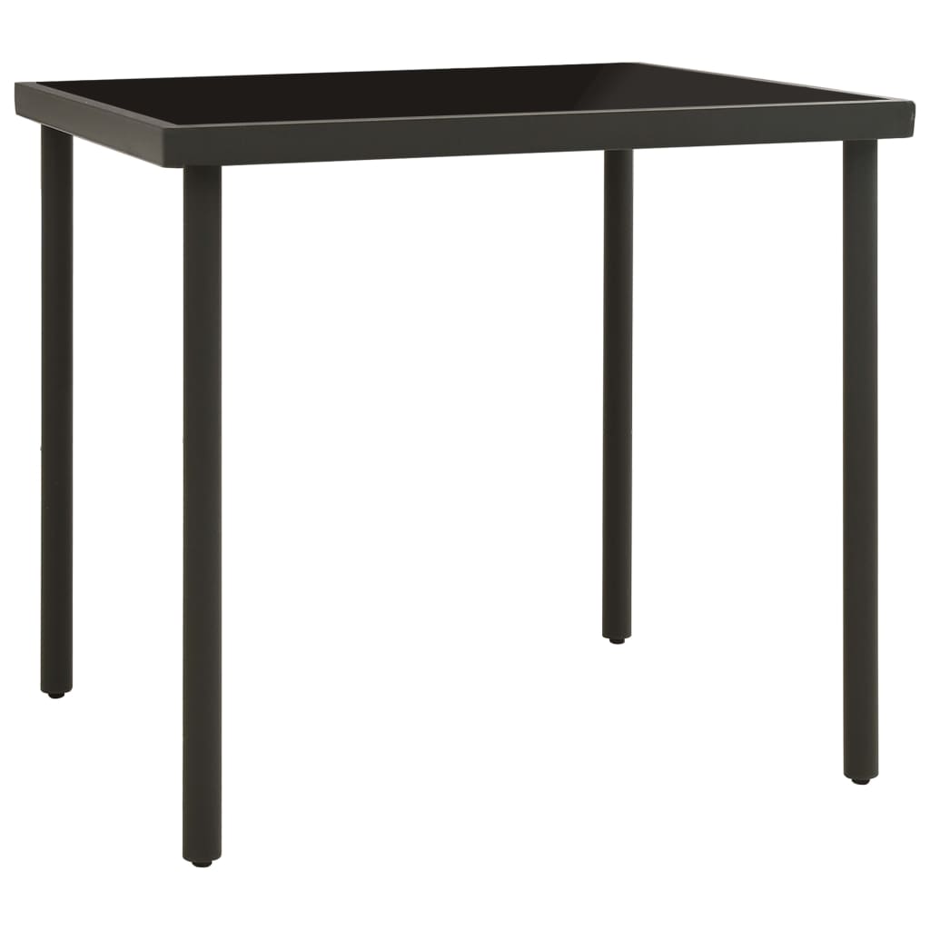 Maison Exclusive - Garten-esstisch Anthrazit 80x80x72 Cm Glas Und
