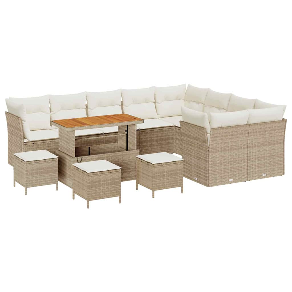 Maison Exclusive - Gartensofa-set 13 Stk. 9-sitzanzahl Beige Und