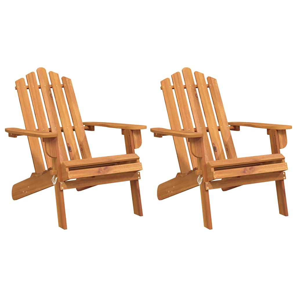 Maison Exclusive - Adirondack-gartenstühle 2 Stk. Massivholz Akaz