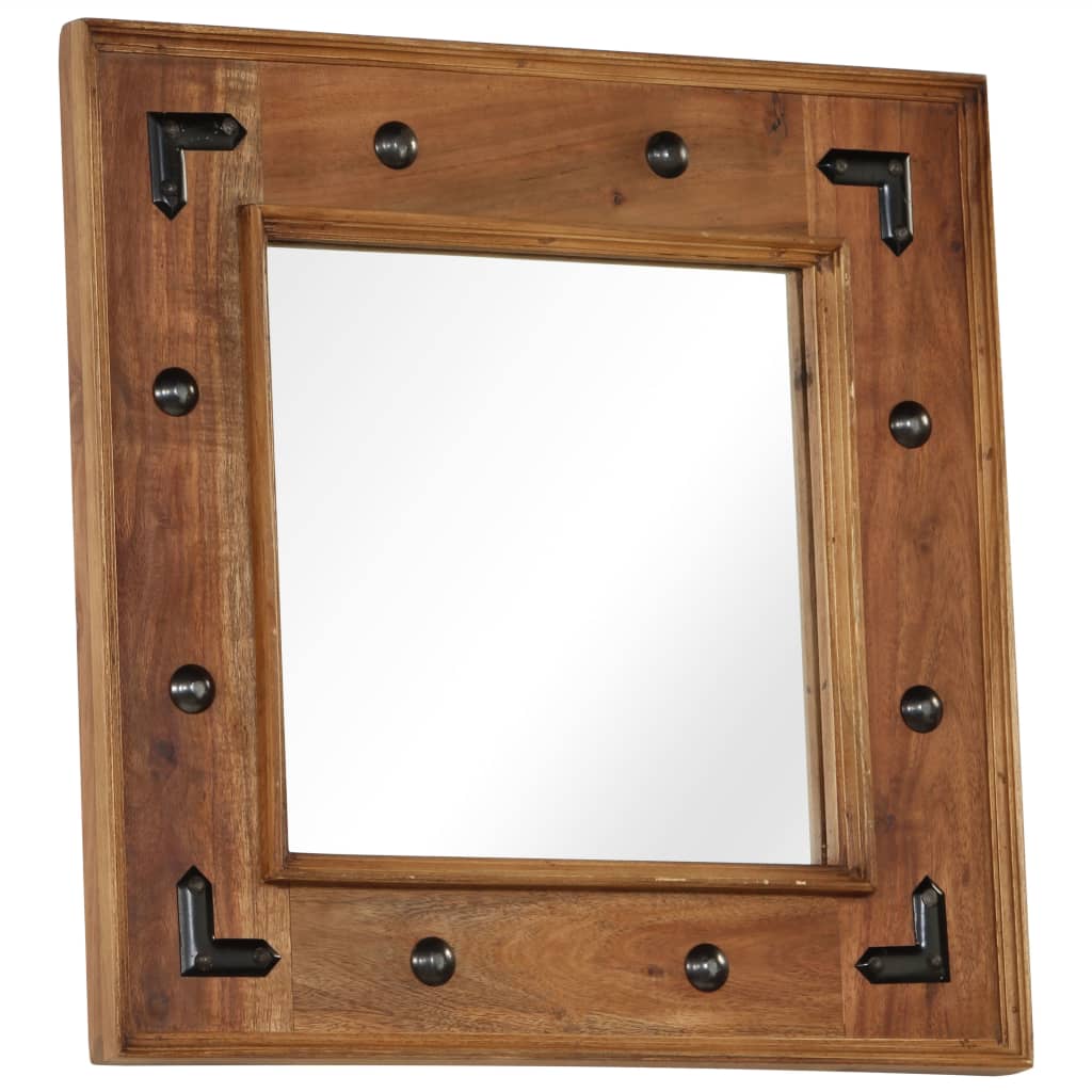 Maison Exclusive - Spiegel Akazienholz Massiv 50x50 Cm