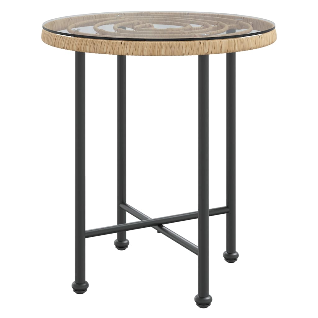 Maison Exclusive - Esstisch Ø50 Cm Hartglas Und Stahl