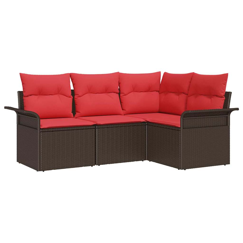 Maison Exclusive - Gartensofa-set Mit Kissen Braun Poly-rattan