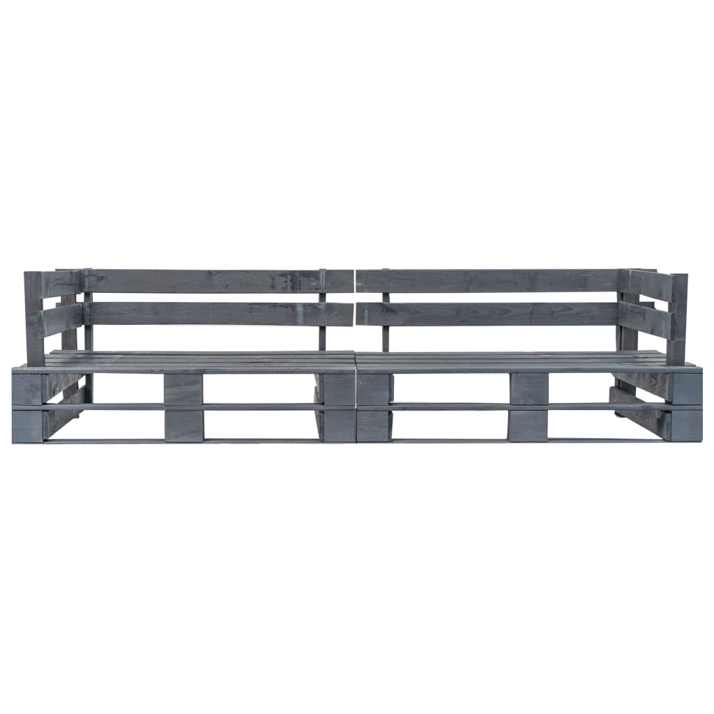 Maison Exclusive - Garten-palettensofa 2-sitzer Grau Holz