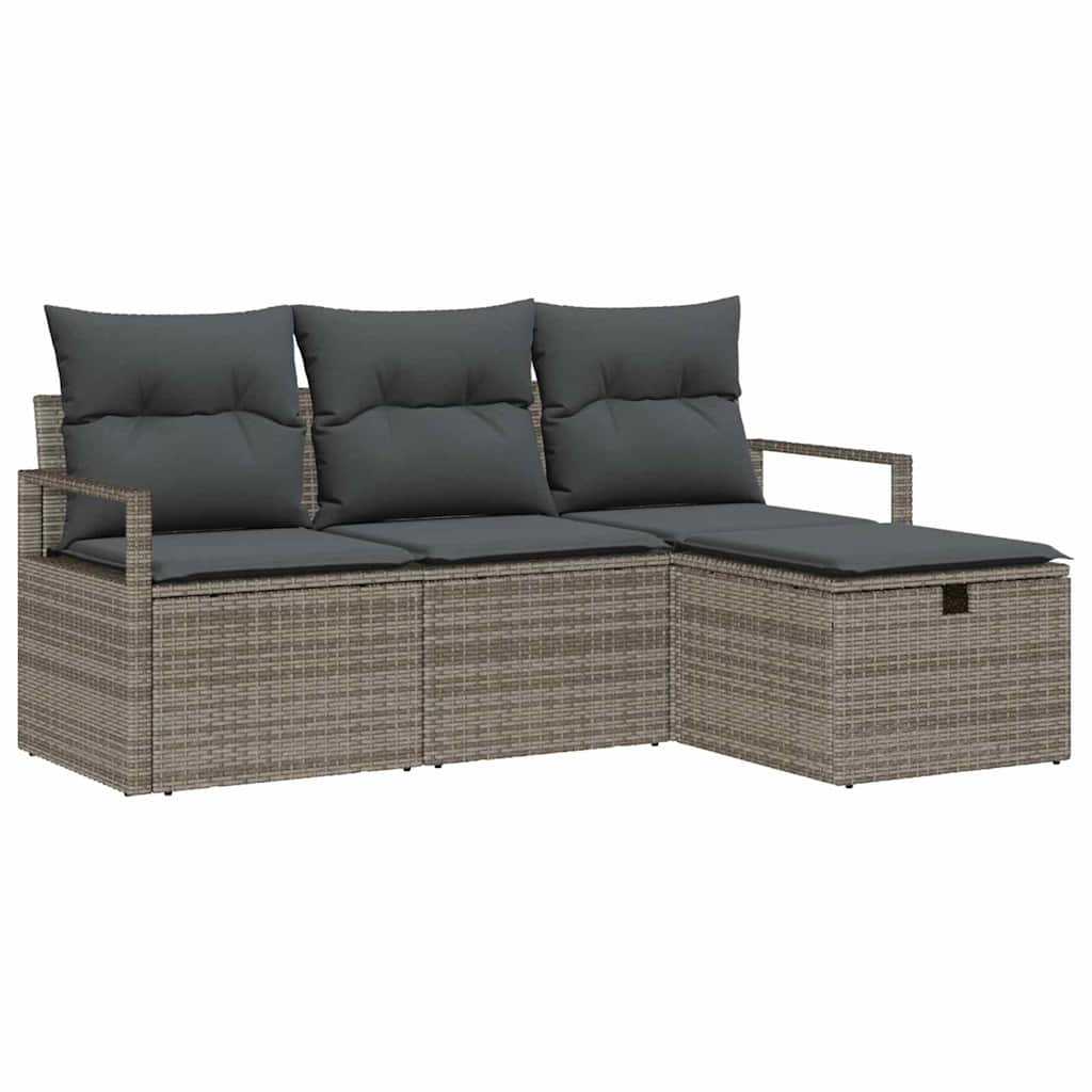 Maison Exclusive - Sofa Set 4 Stk. 4-sitzanzahl Grau Poly-rattan