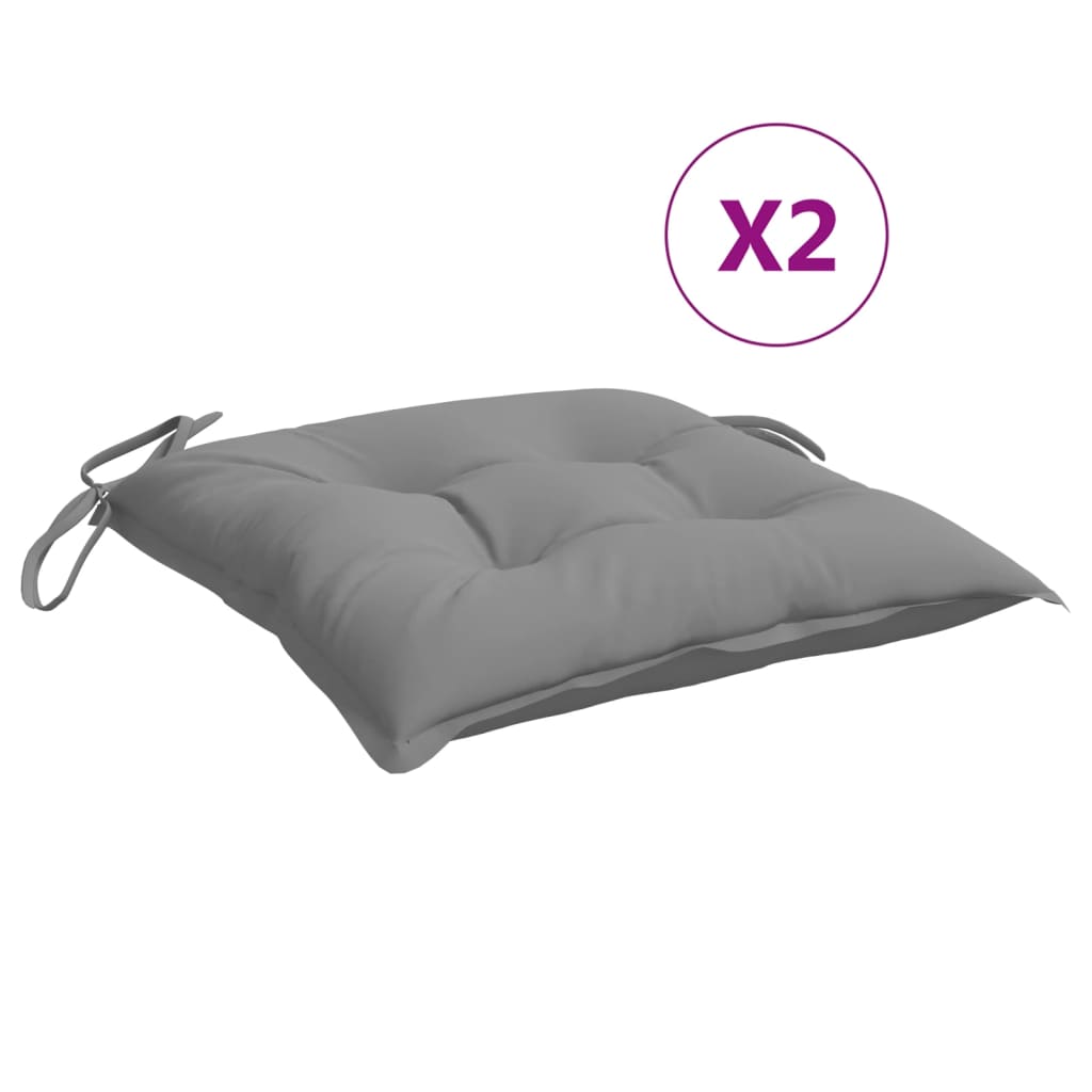 Maison Exclusive - Stuhlkissen 2 Stk. Grau 40x40x7 Cm Oxford-gewe