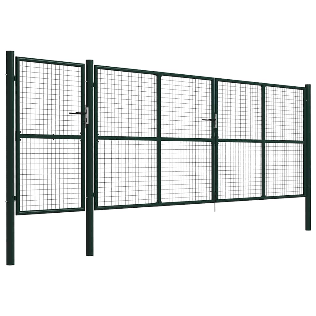 Maison Exclusive - Gartentor Aus Stahl 500 X 150 Cm Grün