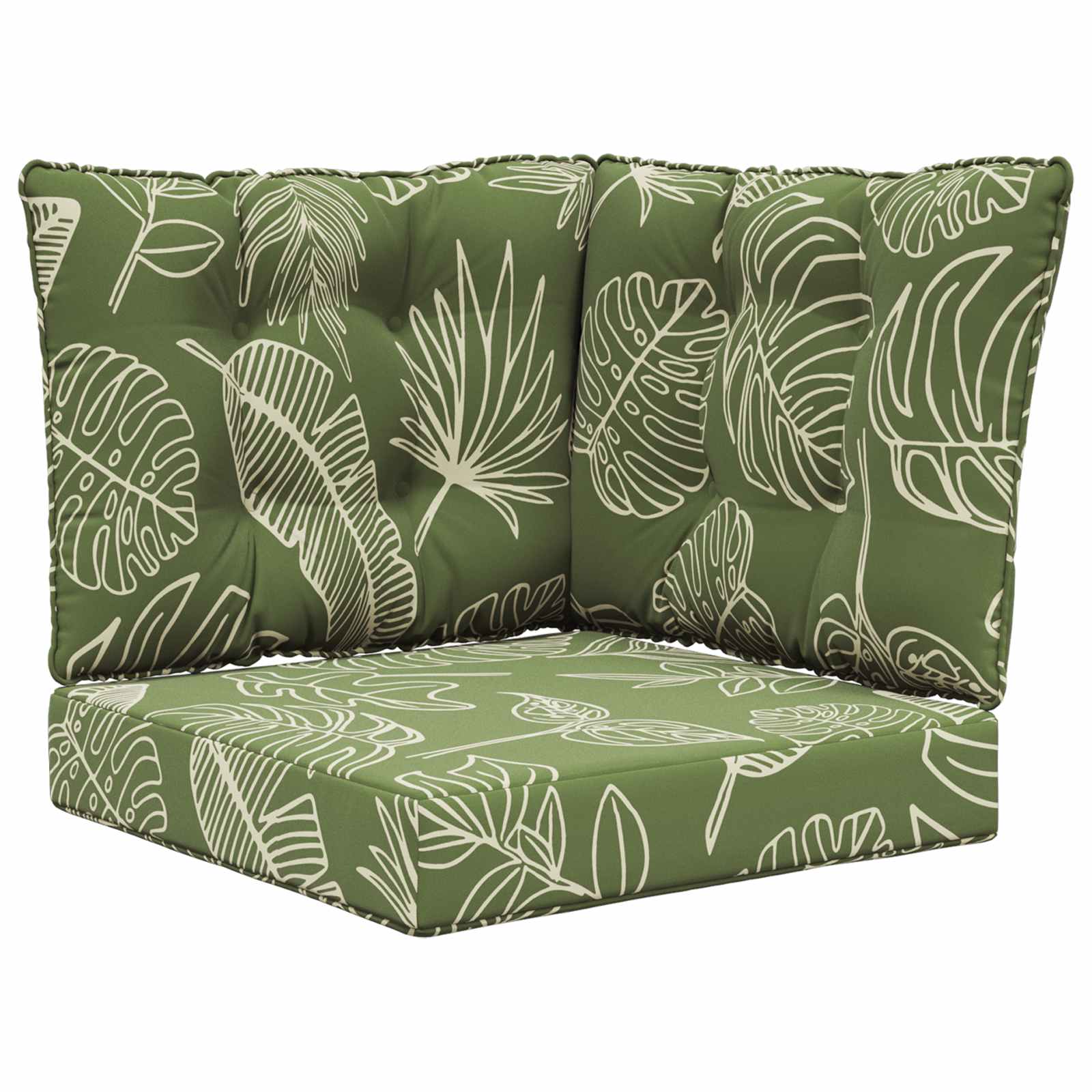 Maison Exclusive - Sofakissen Für Draußen Polyester Blattdesign 5