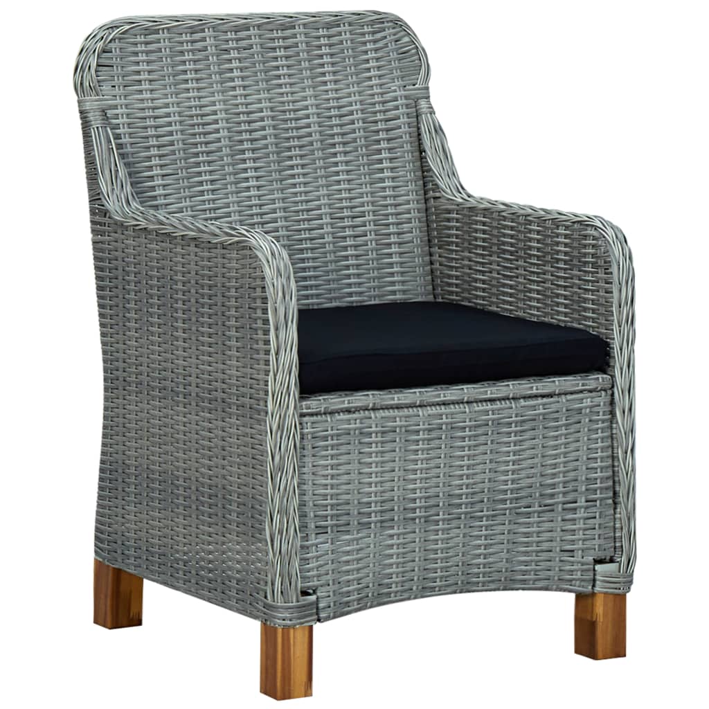 Maison Exclusive - Gartenstühle Mit Kissen 2 Stk. Poly Rattan Hel