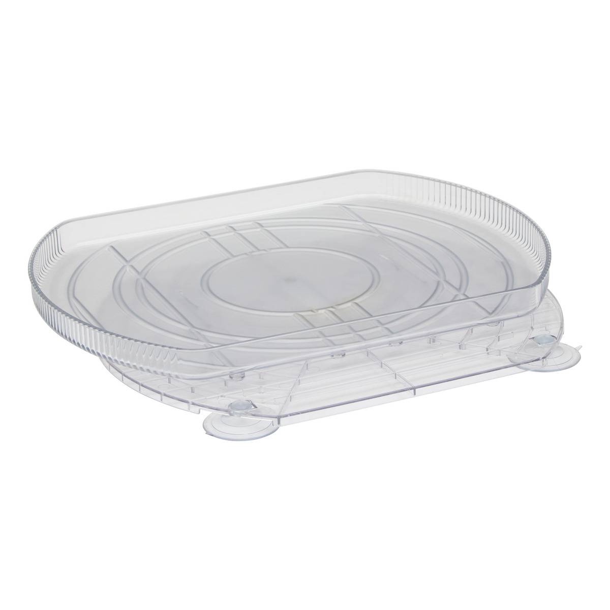 Ovaler, Schwenkbarer Smart Fridge-organizer, 29 X 39 Cm, Transparent - 5five