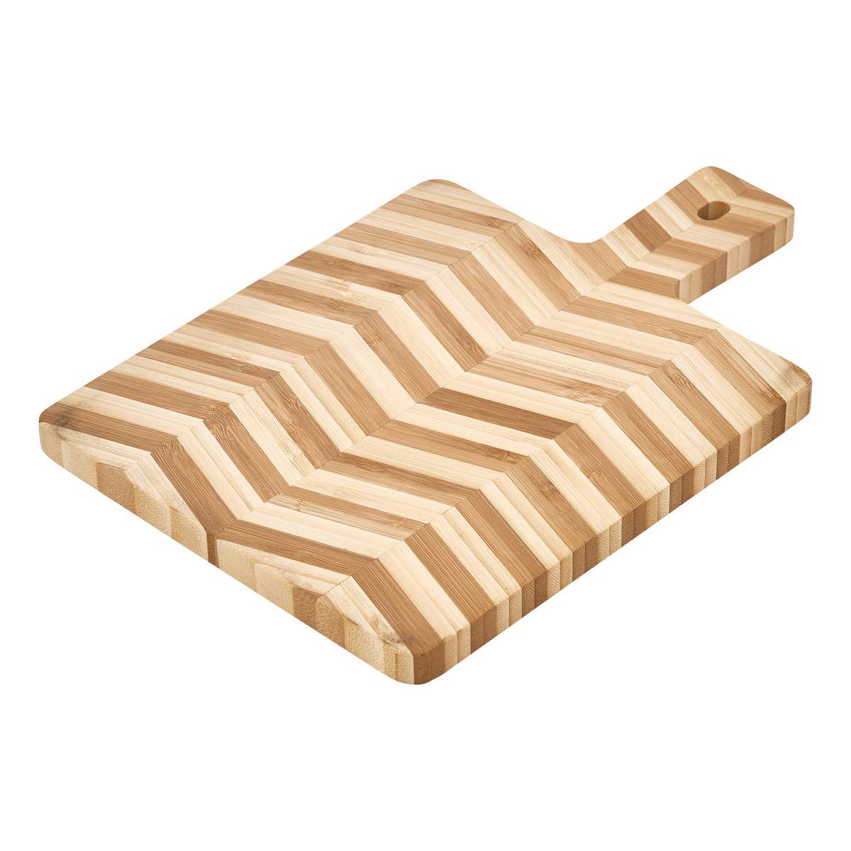 Schneidebrett Mit Griff Aus Bambus, 20 X 30 Cm, Beige - 5five