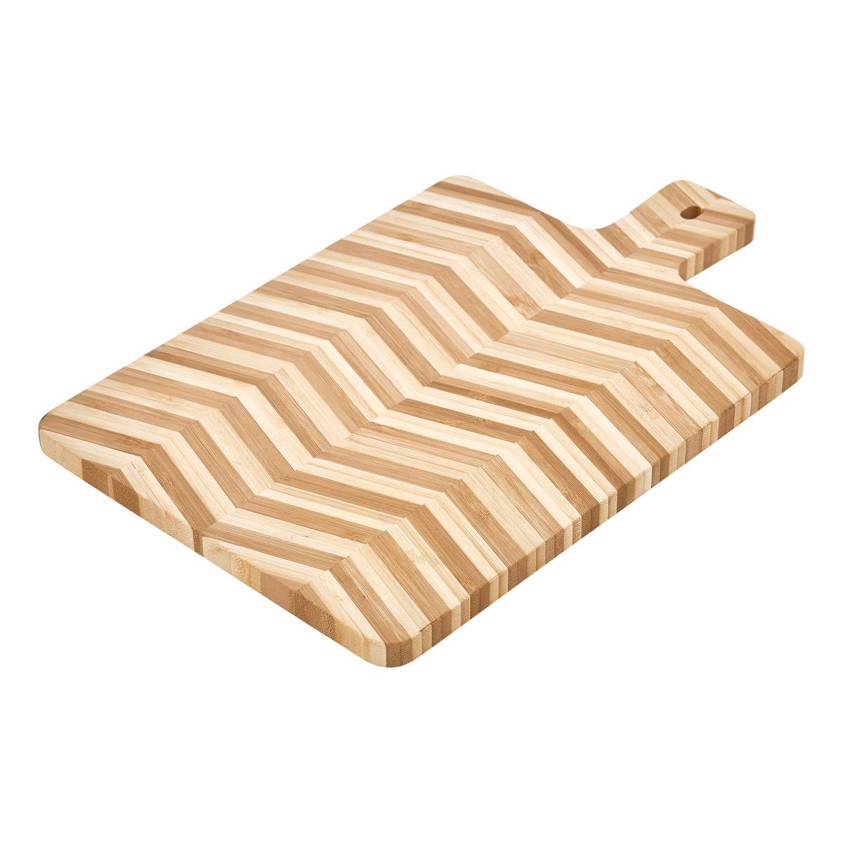 Schneidebrett Mit Griff Aus Bambus, 25 X 40 Cm, Beige - 5five