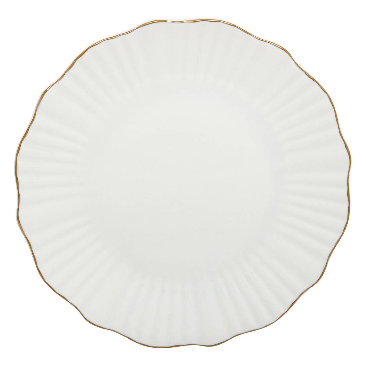 6er-set Runde Daphné-dessertteller, Durchmesser 20 Cm, Weiß - Atmosphera Créateur D'Intérieur