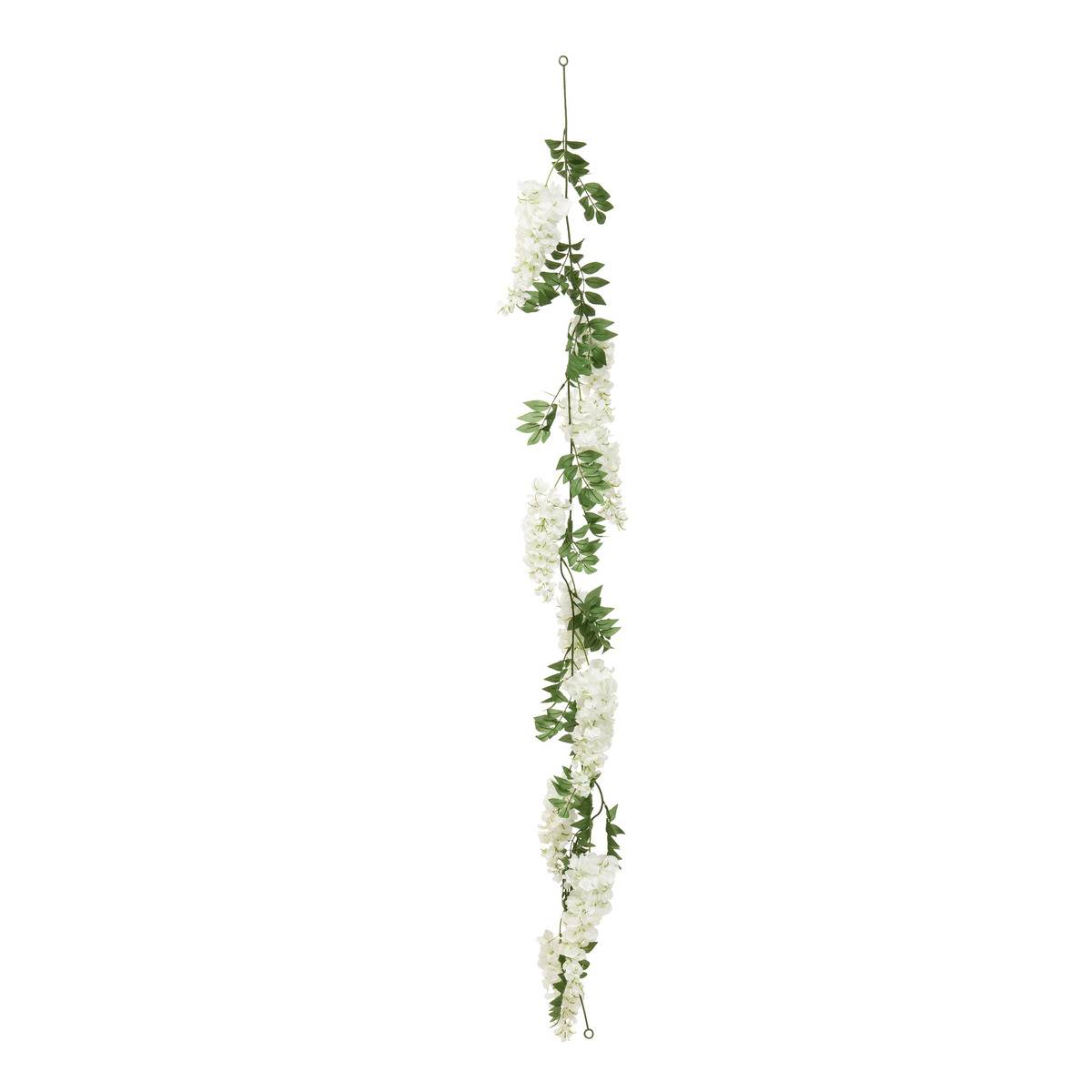 Girlande Glyzinie Künstliche Phoebe L20xp10xh178 Cm - Weiß