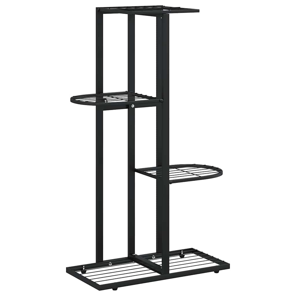Maison Exclusive - Blumenständer 4-etagen 43x22x76 Cm Schwarz Met