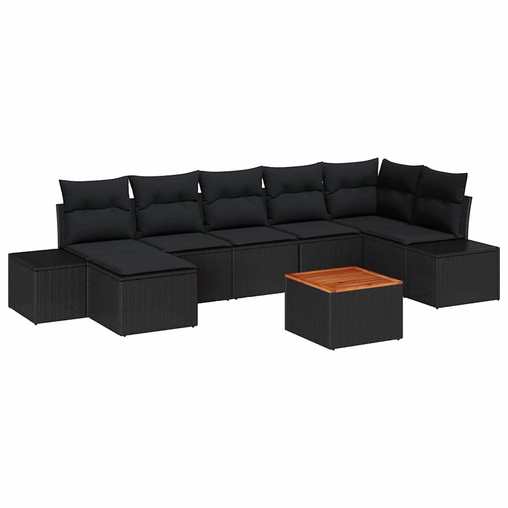 Maison Exclusive - Garten-sofa-set 8 Stk. Schwarz