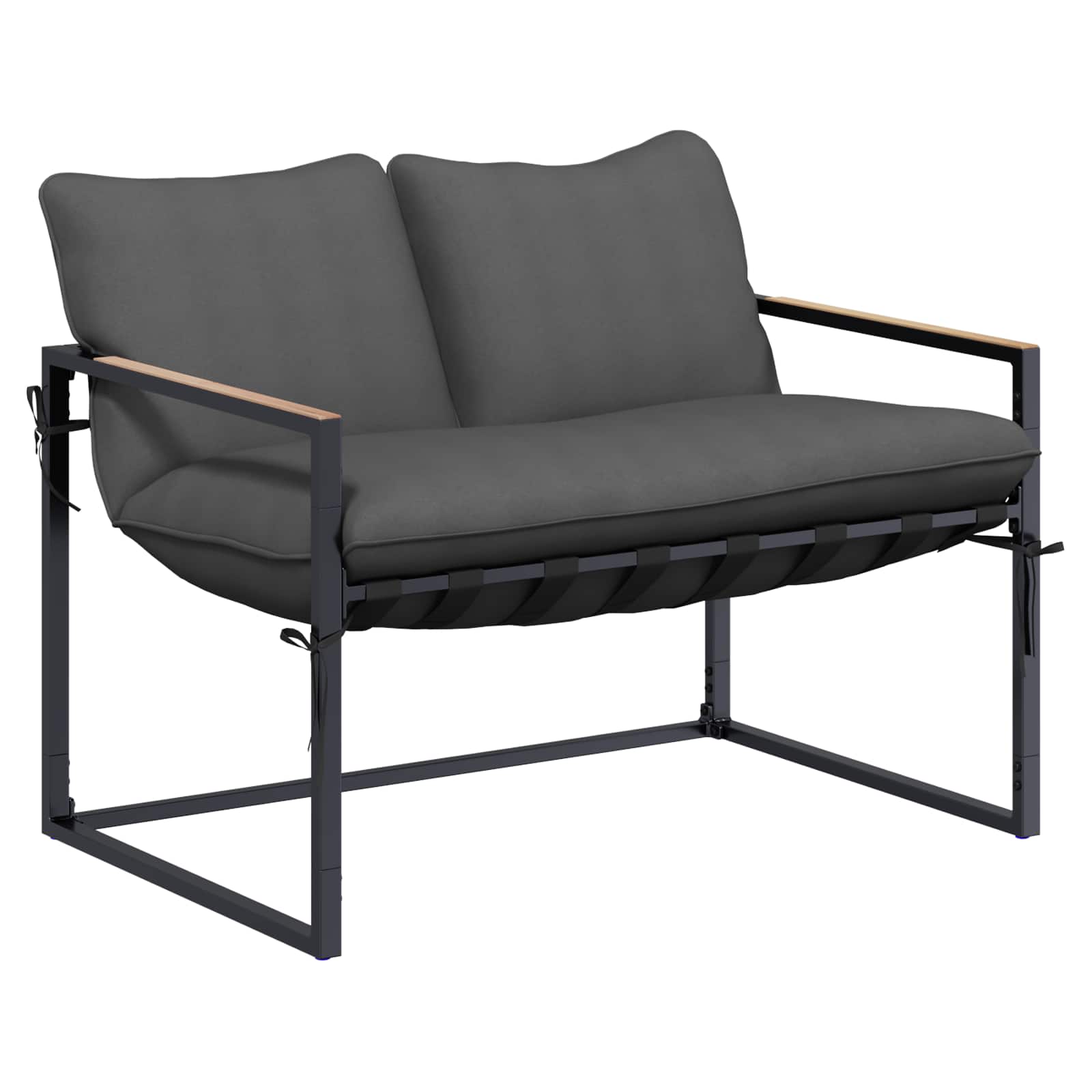 Maison Exclusive - Gartensofa-set Schwarz Und Anthrazit Stahl