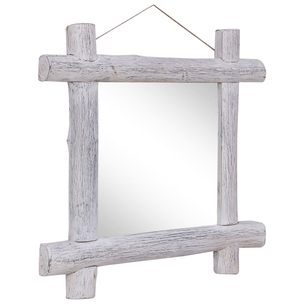 Maison Exclusive - Holzspiegel Weiß 70x70 Cm Altholz Massiv