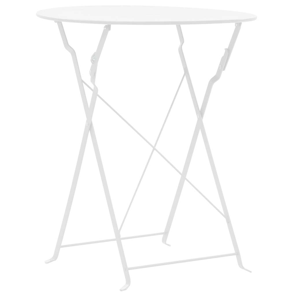 Maison Exclusive - 3-tlg. Bistro-set Stahl Weiß