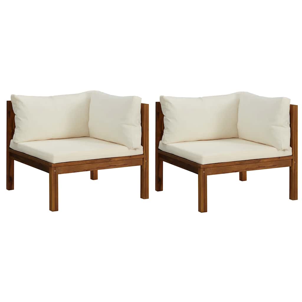 Maison Exclusive - Ecksofas 2 Stk. Mit Cremeweißen Kissen Massivh