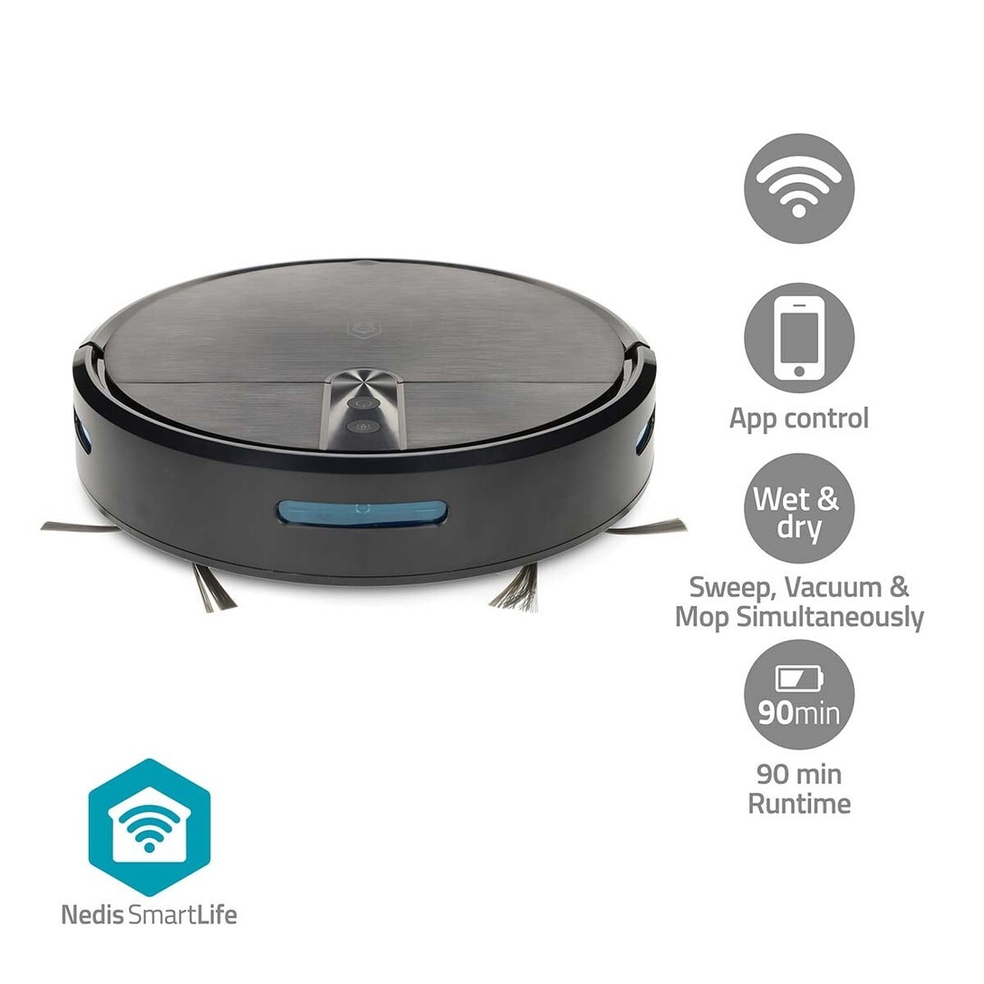 Roboter Staubsauger Nedis Schwarz 2000 Pa 600 Ml