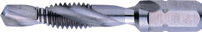 Kombigewindebohrer Hssg 1/4 Zoll 6kt M5x4,2mm Steig.0,80mm Tecwerk