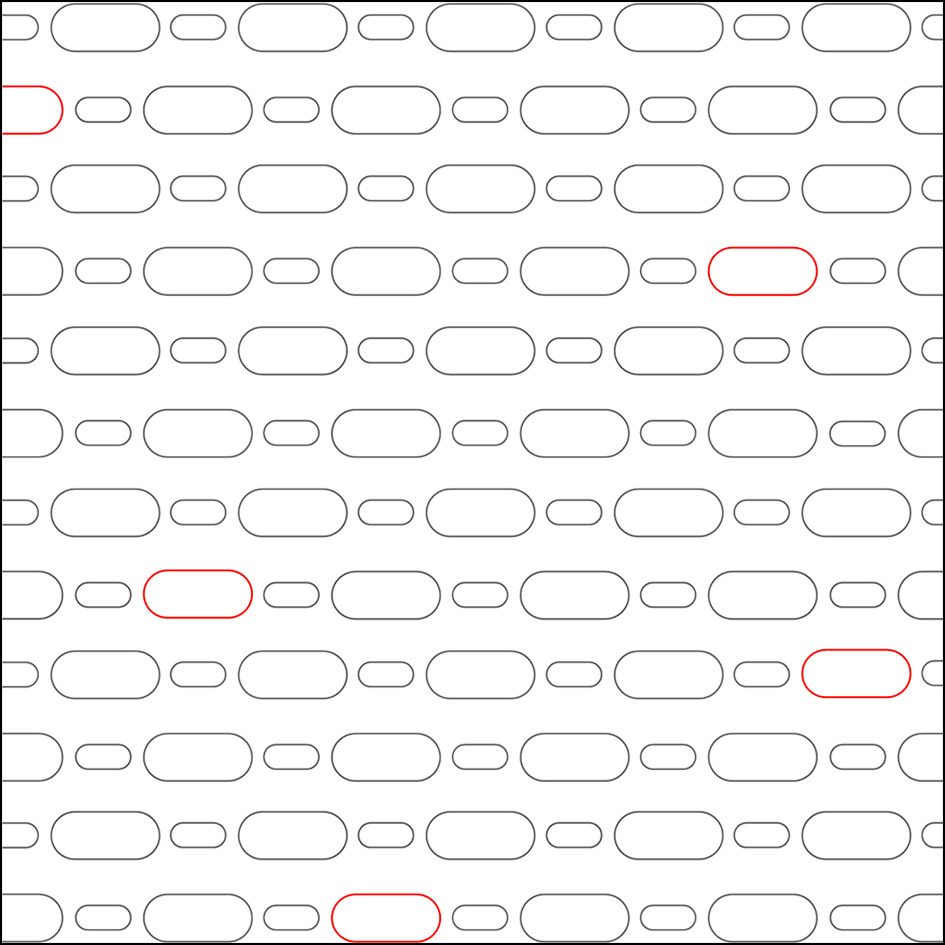Normbau Duschvorhang 3300x2000mm, Weiß Mit Ovalem Dekor