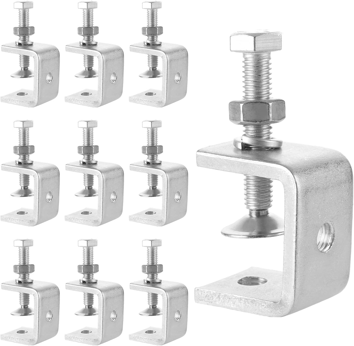 Set Mit 10 Mini-c-klemmen (30 Mm), Holzbearbeitungsklemmen, Edelstahl, Robuste C-klemmen Für Holzbearbeitung, Möbelbau Und Heimwerkerprojekte