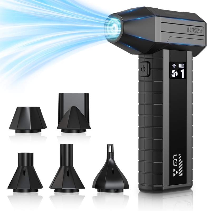 Kabelloser Druckluftbläser – Leistungsstarker Mini-bläser Mit 200.000 U/min, 10.500 Mah Akku Zur Reinigung Von Pc Und Tastatur, Intelligentes Led-display, Usb-c