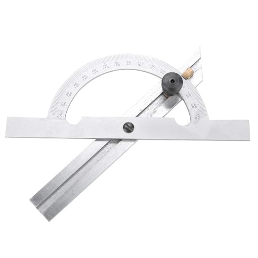 Winkelmesser 0–180°, Verstellbarer Winkelmesser Mit Rundem Kopf Aus Kohlenstoffstahl, 100 X 150 Mm, Goniometer-winkelmesser Für Alle Arten Von Winkelmessungen