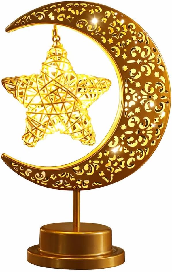 Ramadan Led-lampe – Warmes Dekorationslicht Für Wohnzimmer, Schlafzimmer Und Tisch, Vielseitige Ramadan-dekoration Für Iftar-abende Und Familiäre Atmosphäre (a) [energieklasse A]