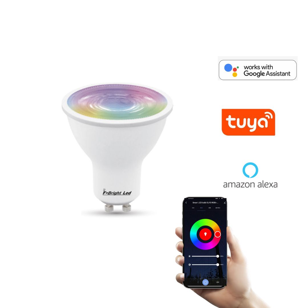 Intelligente Wifi-led-dichroitspot Gu10 4,5w Rgbw Und Ctt (2700k-6500k)