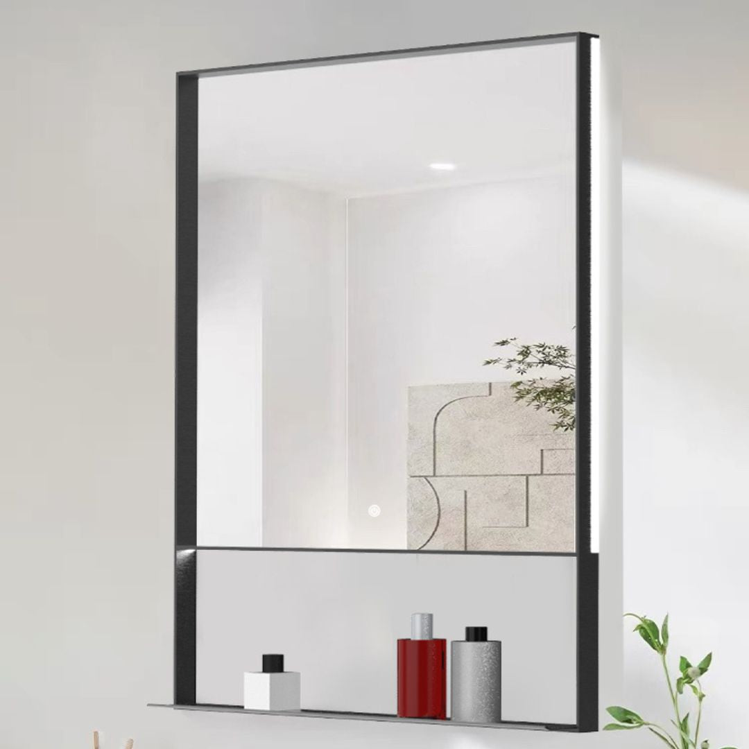 Rechteckiger Led-spiegel Mit Ablage, Anti-beschlag Und Farbtemperaturwechsel – 70x80 Cm