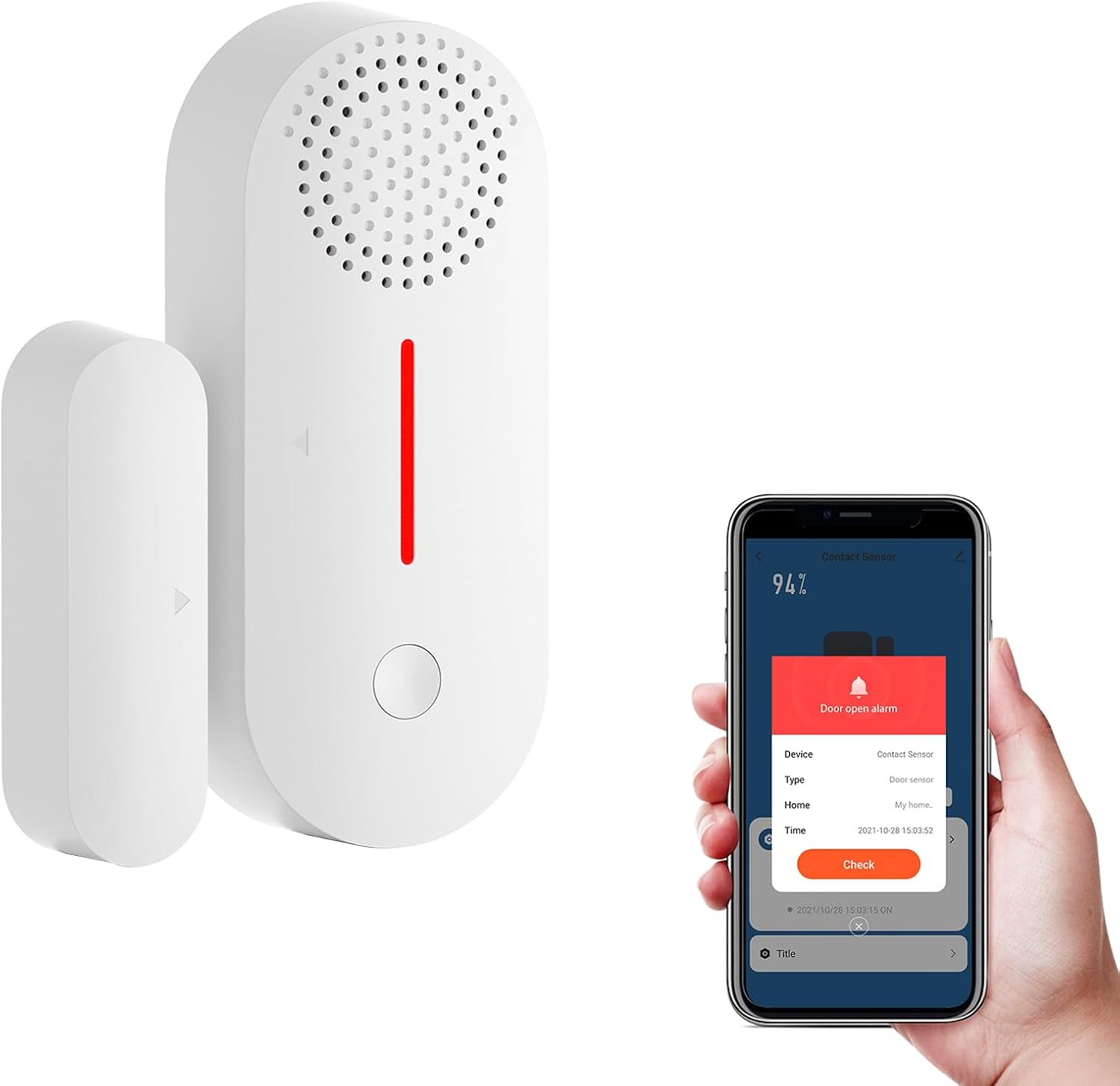 Kabellose Alarmanlage Für Zuhause, Wlan-türsensor Mit App-fernsteuerung, Lichtalarm, Timer, Kein Hub Erforderlich, Kompatibel Mit Einbruchmeldeanlagen