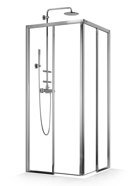 Drive 1.0 Eckeinstieghälfte 2-tlg. Links 100x200cm Glas H1, Cenit-chrom