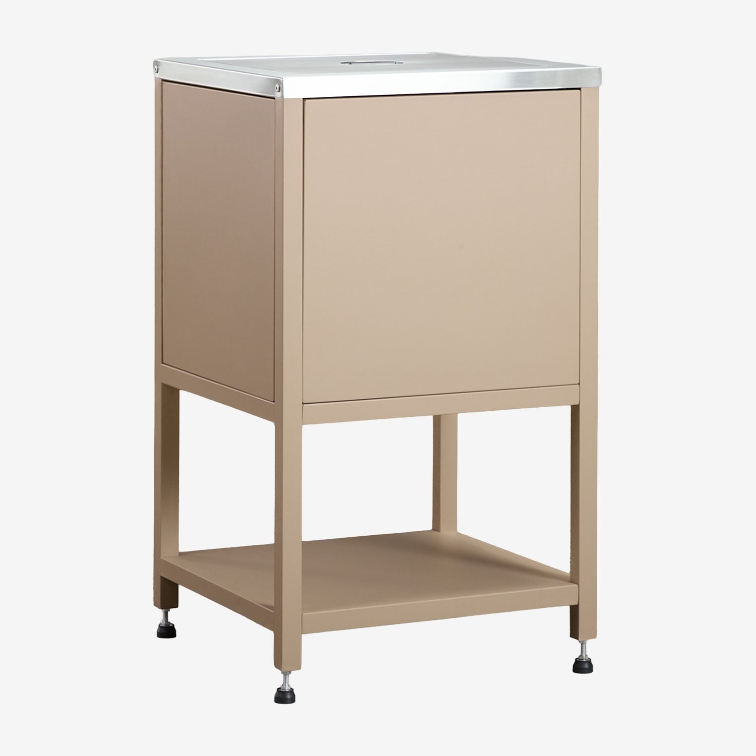Sklum Ecklager-modul Für Modulare Außenküche Aus Stahl Savona Beige Tapioca