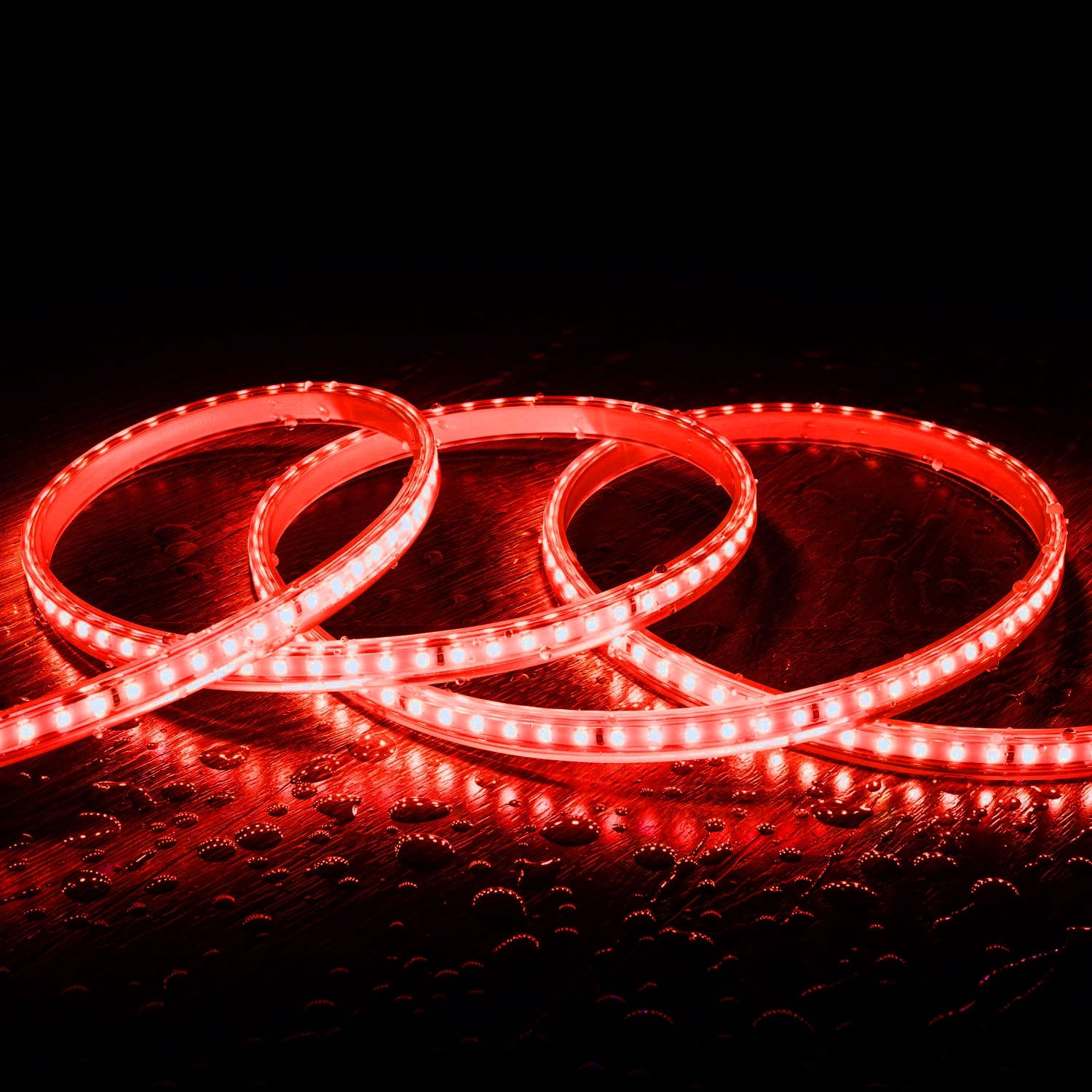 Led Streifen 220v Smd2835 120led/m Ip65 Breite 12mm Schnitt Alle 20cm Rot 10 M